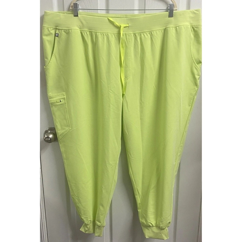 Figs Zamora Women Jogger Scrub Pant Citrine Yellow Cargo Pocket 6XL Plus NWT